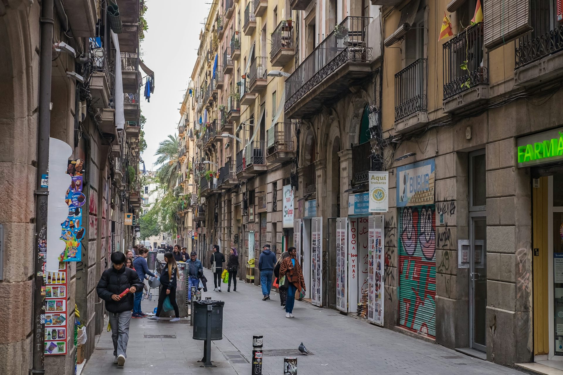 Calle del Barrio del Raval, en Barcelona.