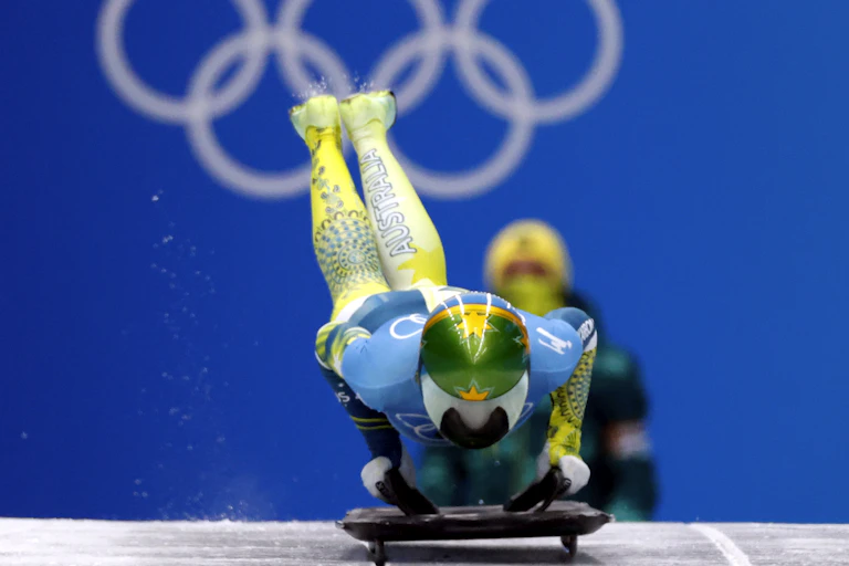 Australia's Jaclyn Narracott in action during the Beijing 2022 Winter Olympics.