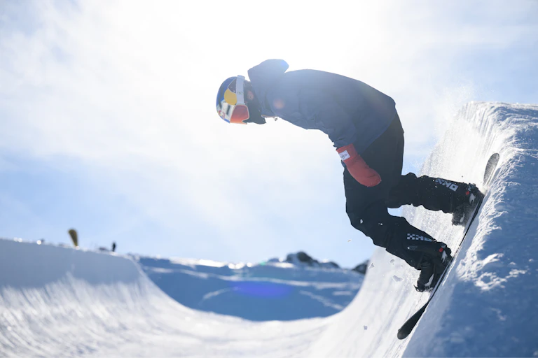 Australian snowboarder Scotty James during a training session at Thredbo.