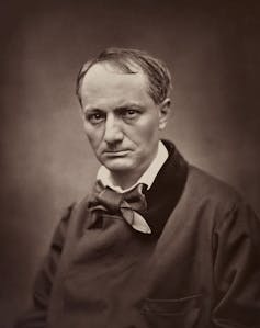 Black and white photograph of Charles Baudelaire