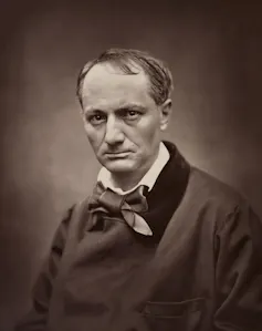 Black and white photograph of Charles Baudelaire