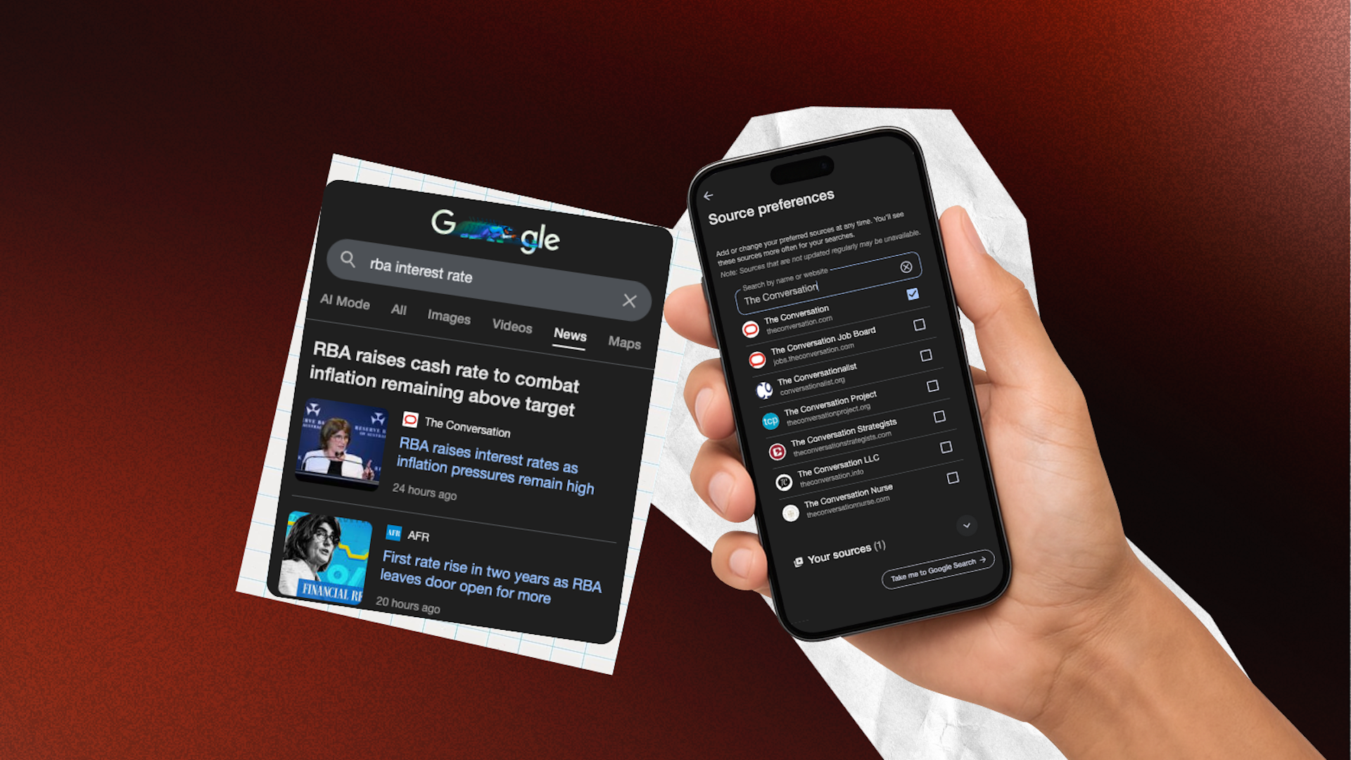Photo of Google Search page on mobile