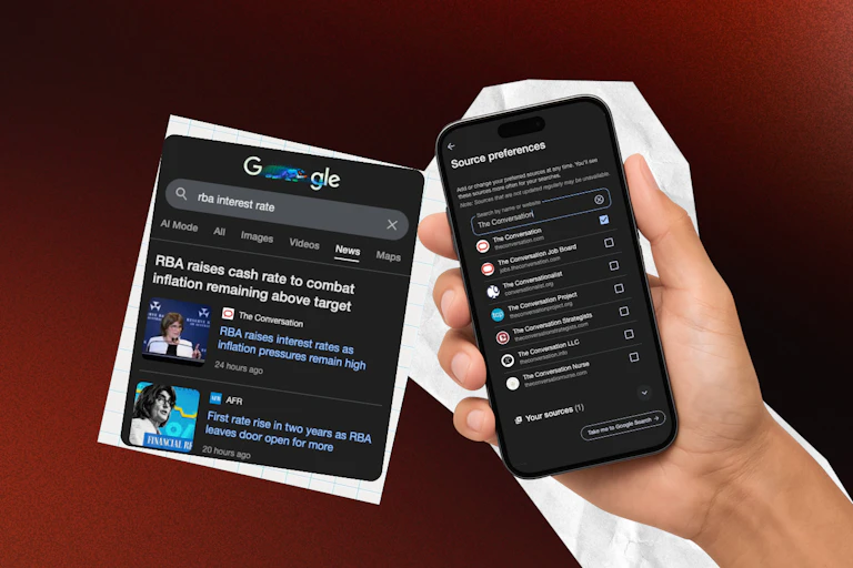 Photo of Google Search page on mobile