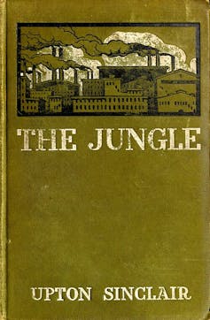 'La jungla' en 120: cómo la novela de 1906 continúa resurgiendo en debates laborales injustos 2 Un libro que muestra chimeneas en las que escribe.
