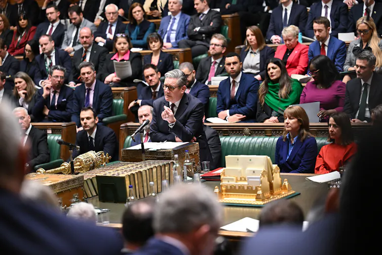 Keir Starmer in parliament.