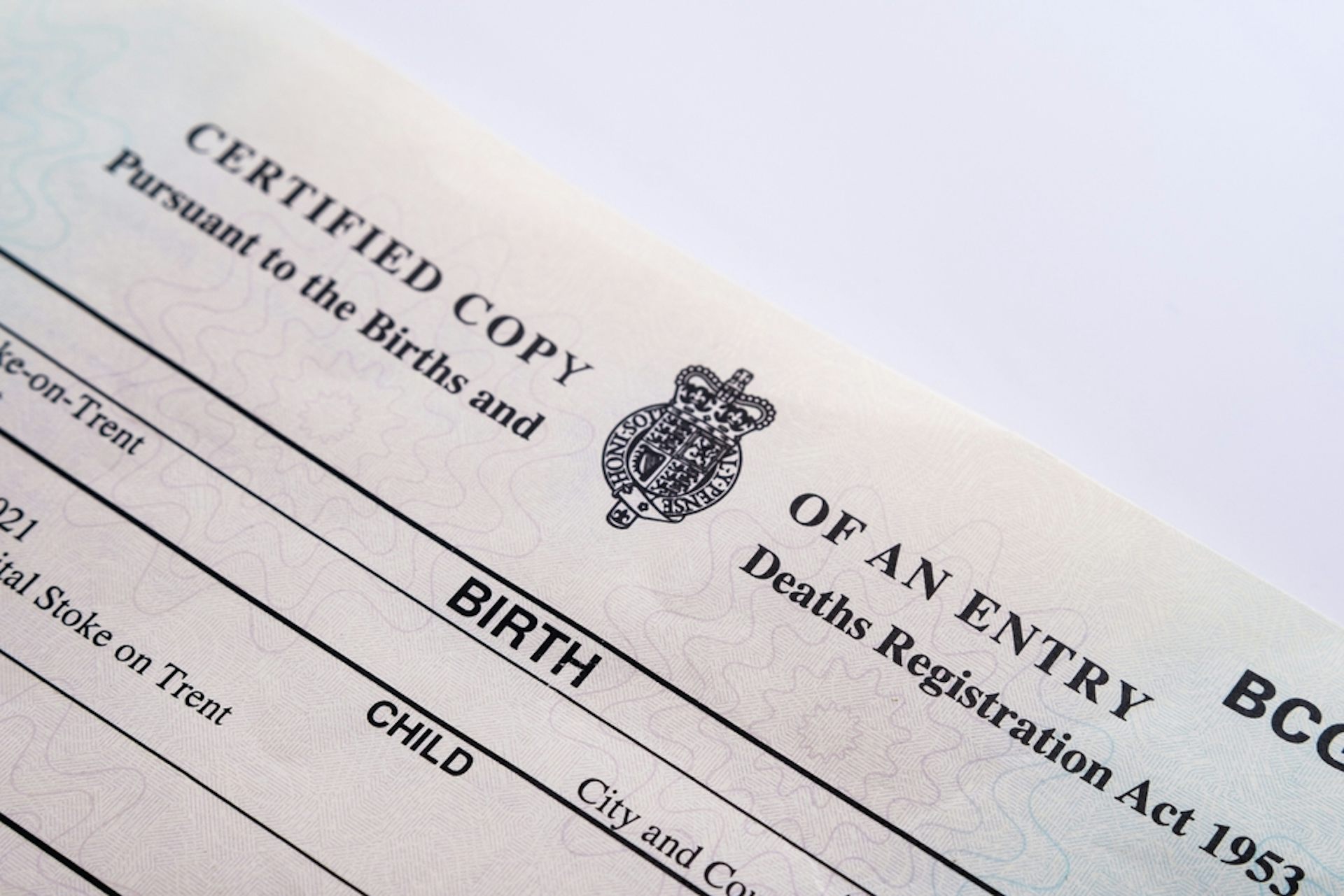 A birth certificate.