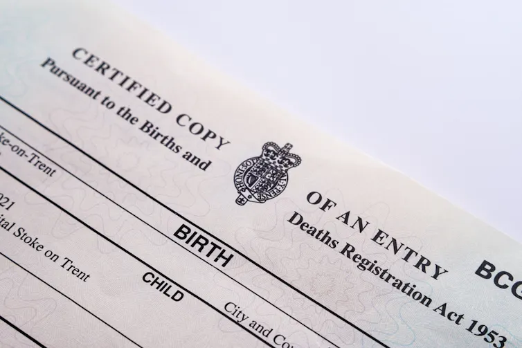 A birth certificate.
