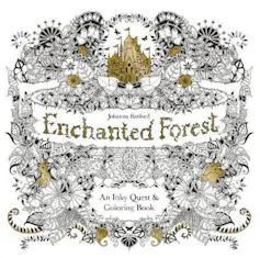book cover: Enchanted Forest – with intricate illustration