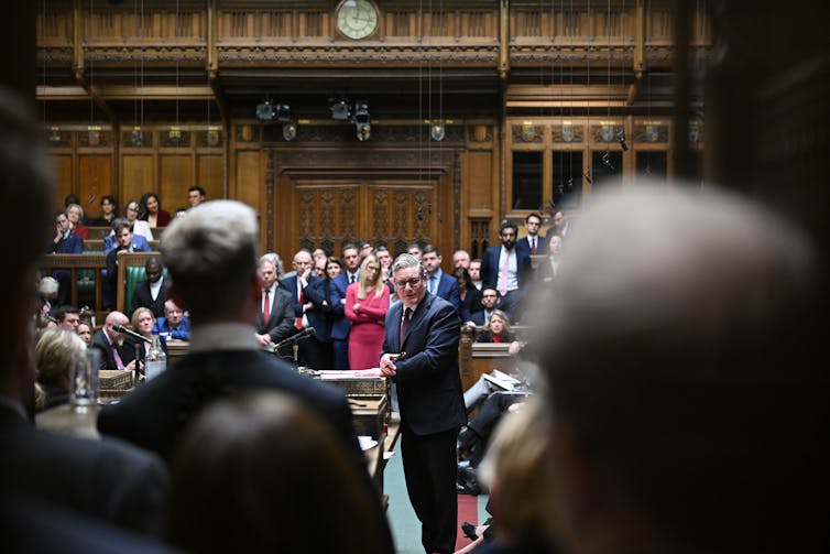 Keir Starmer at the dispatch box in the House of Commons.
