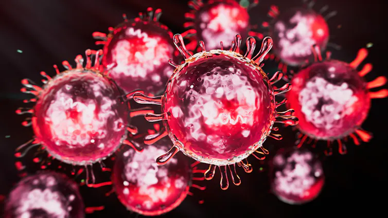 An image of the measles virus structure