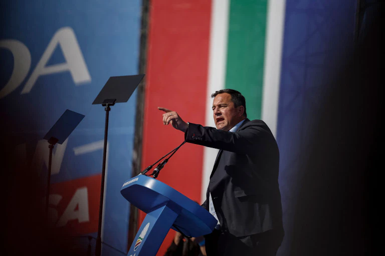 A man speaking at a podium