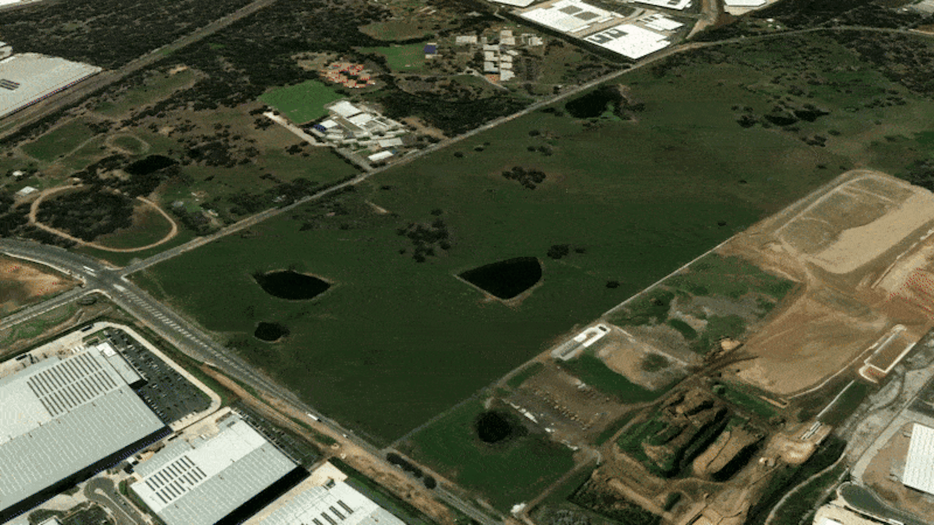 A 3D render of buildings of new 1 gigawatt data centre in Sydney.