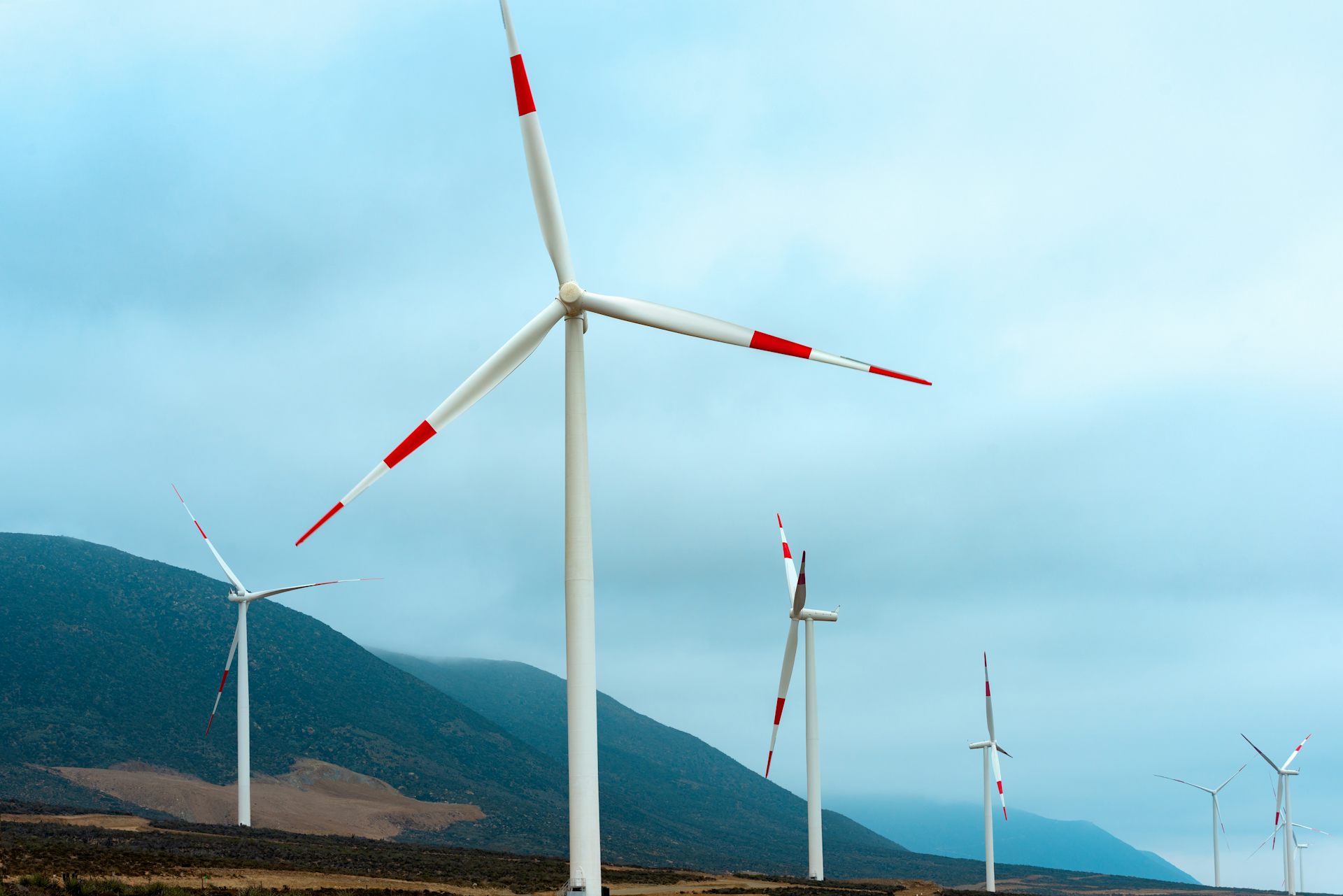 Wind turbines in the Coquimbo region of Chile.