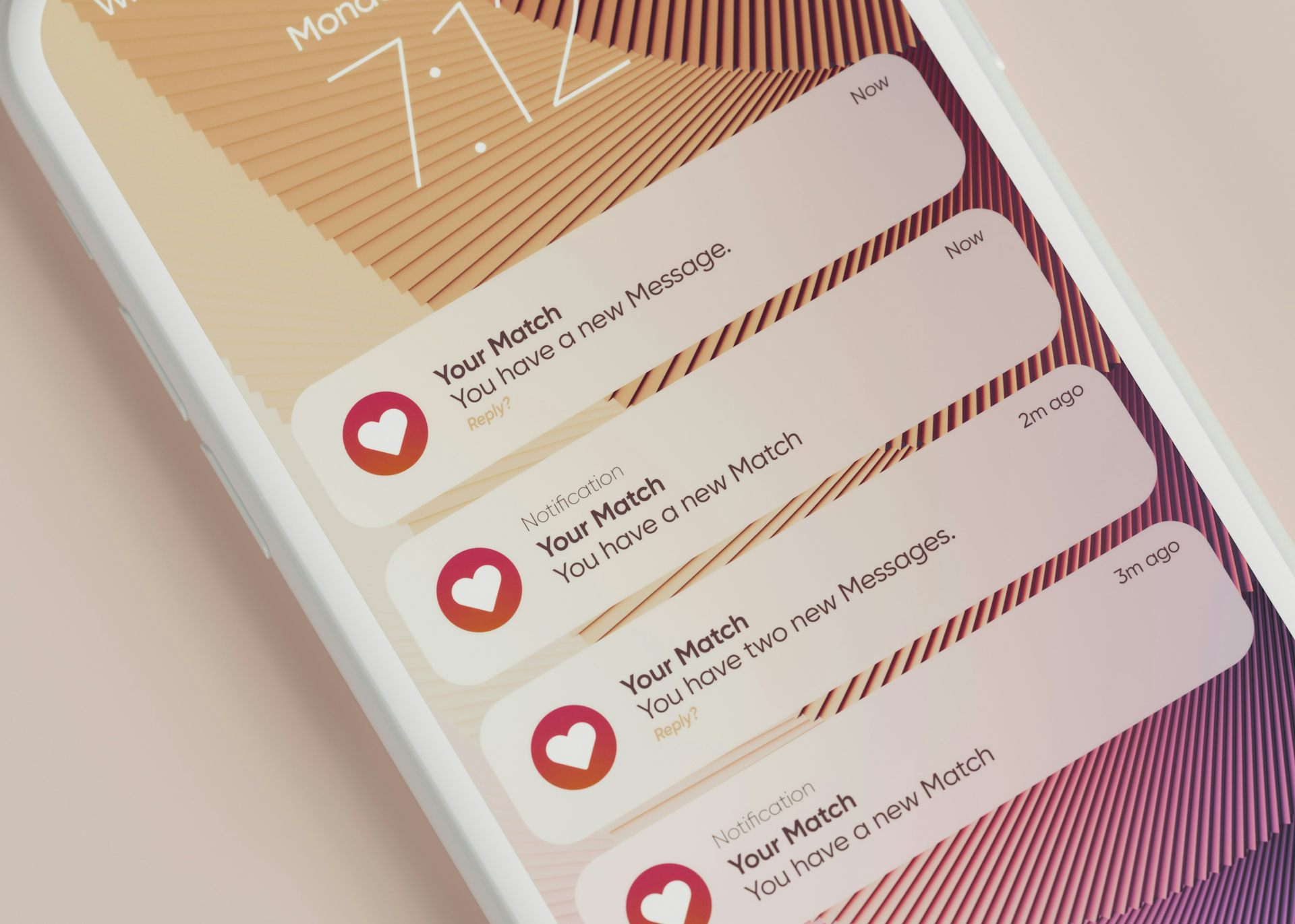 A phone showing multiple dating app matches.