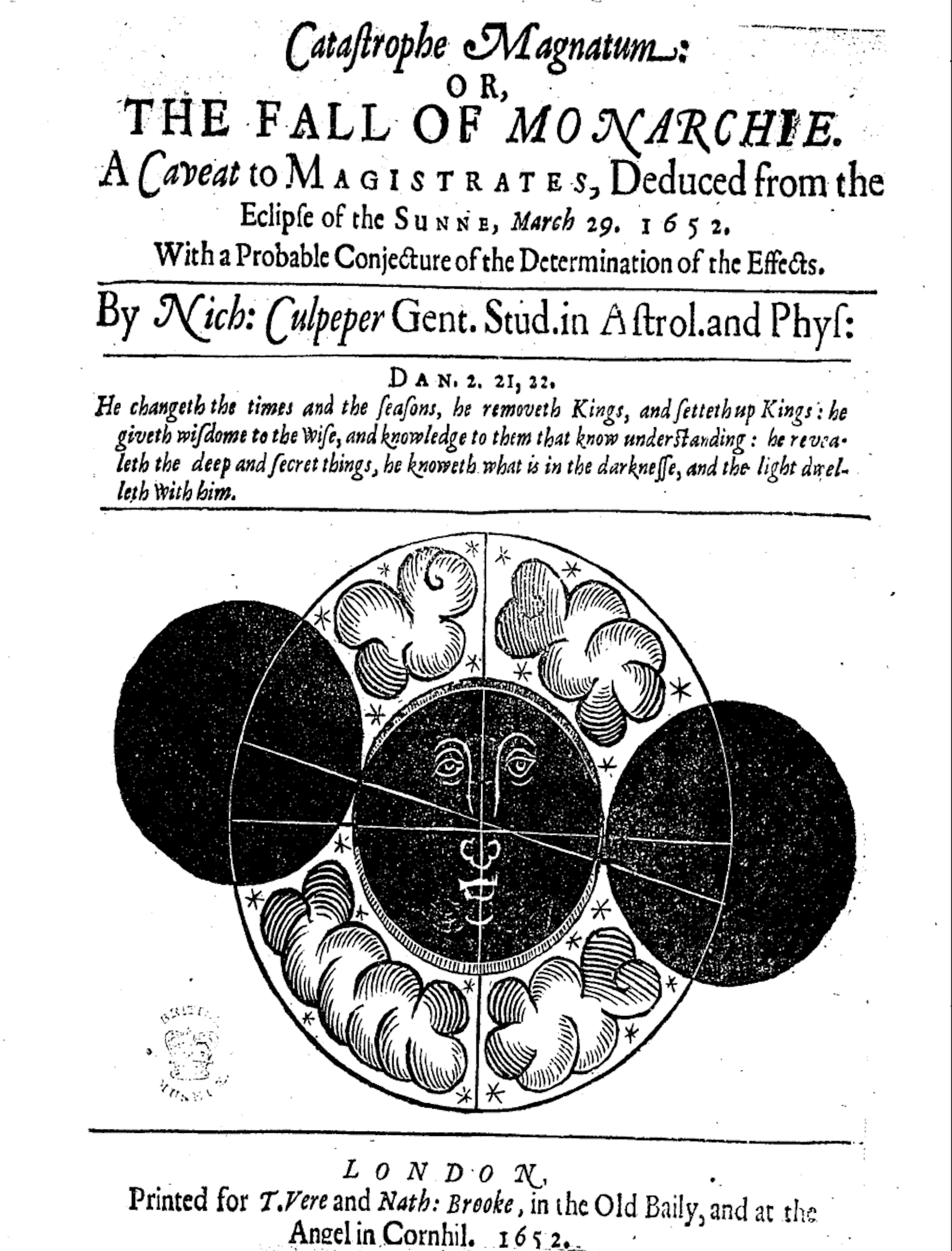 Nicholas Culpeper's Catastrophe Magnatum.
