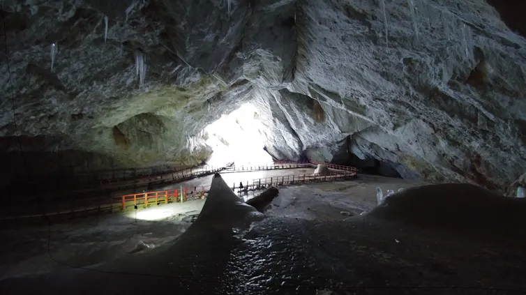 Scarisoara Ice Cave in Romania.