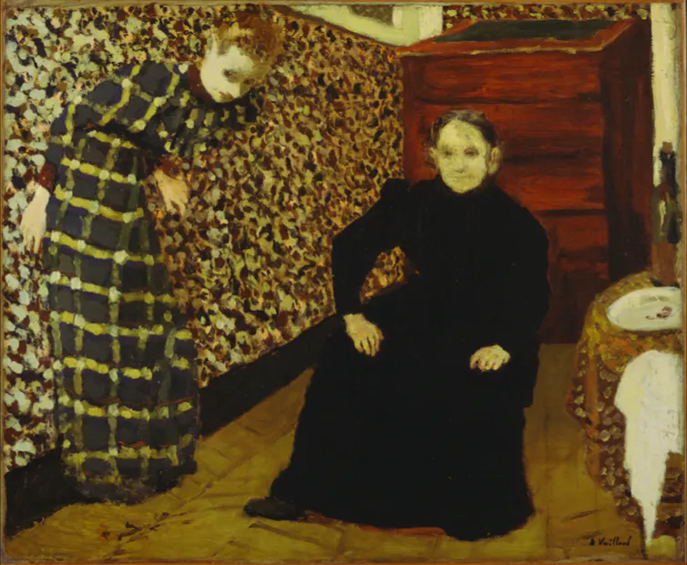 Painting of a mother and daughter