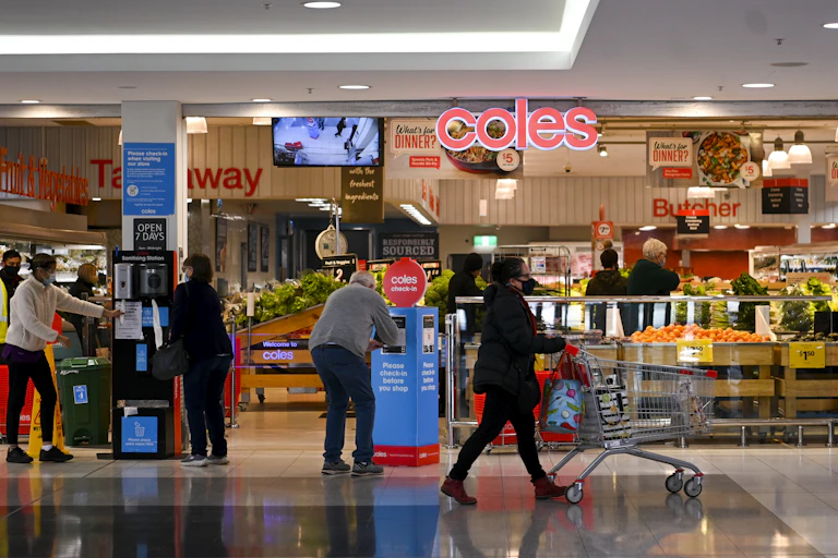 The front of a Coles supermarket