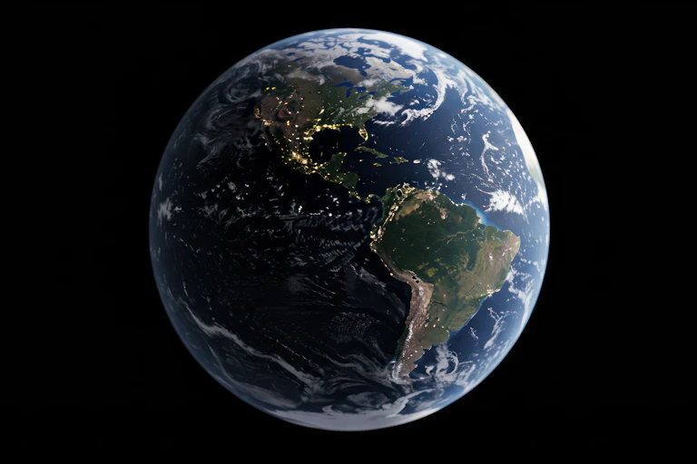 Vista del planeta Tierra.