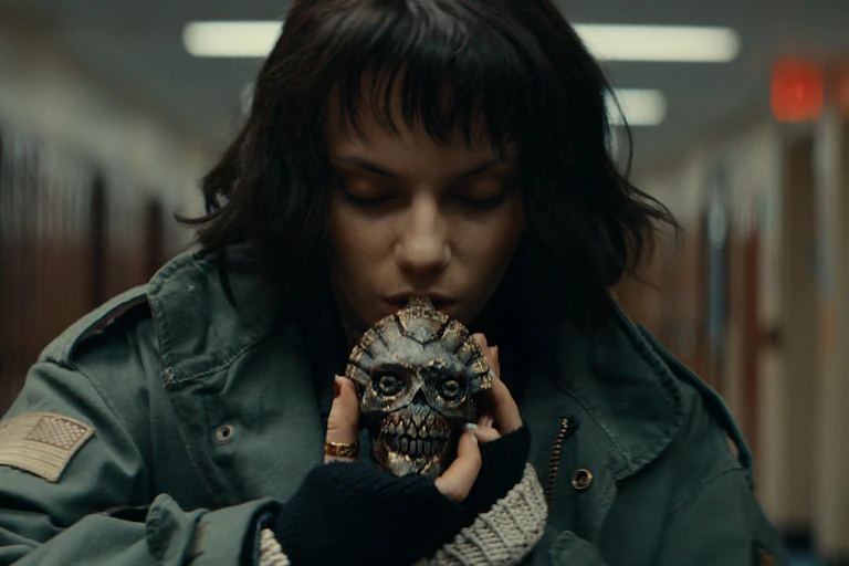 Daphne Keen blowing an Aztec death whistle