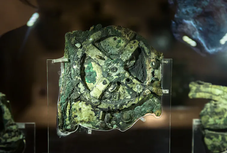 The Antikythera mechanism, which ancient Greeks used to calculate solar eclipses.
