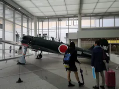 Avión de guerra de la Segunda Guerra Mundial ubicado en el museo.