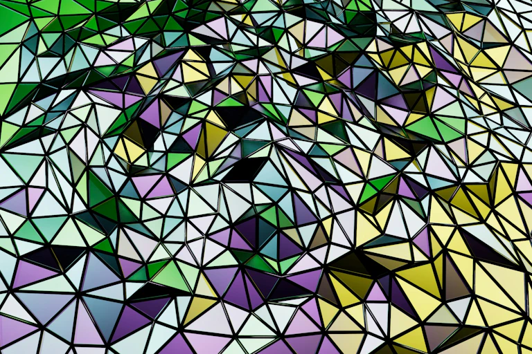 Colourful geometric patterns.