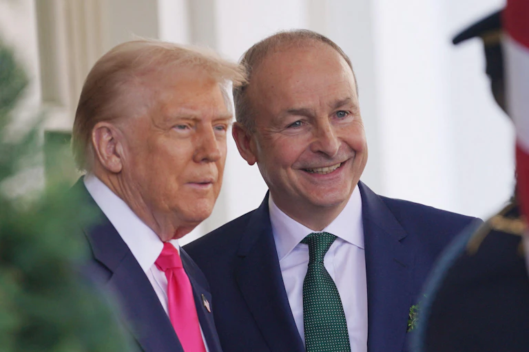 Trump and Martin on the front porch of the White House