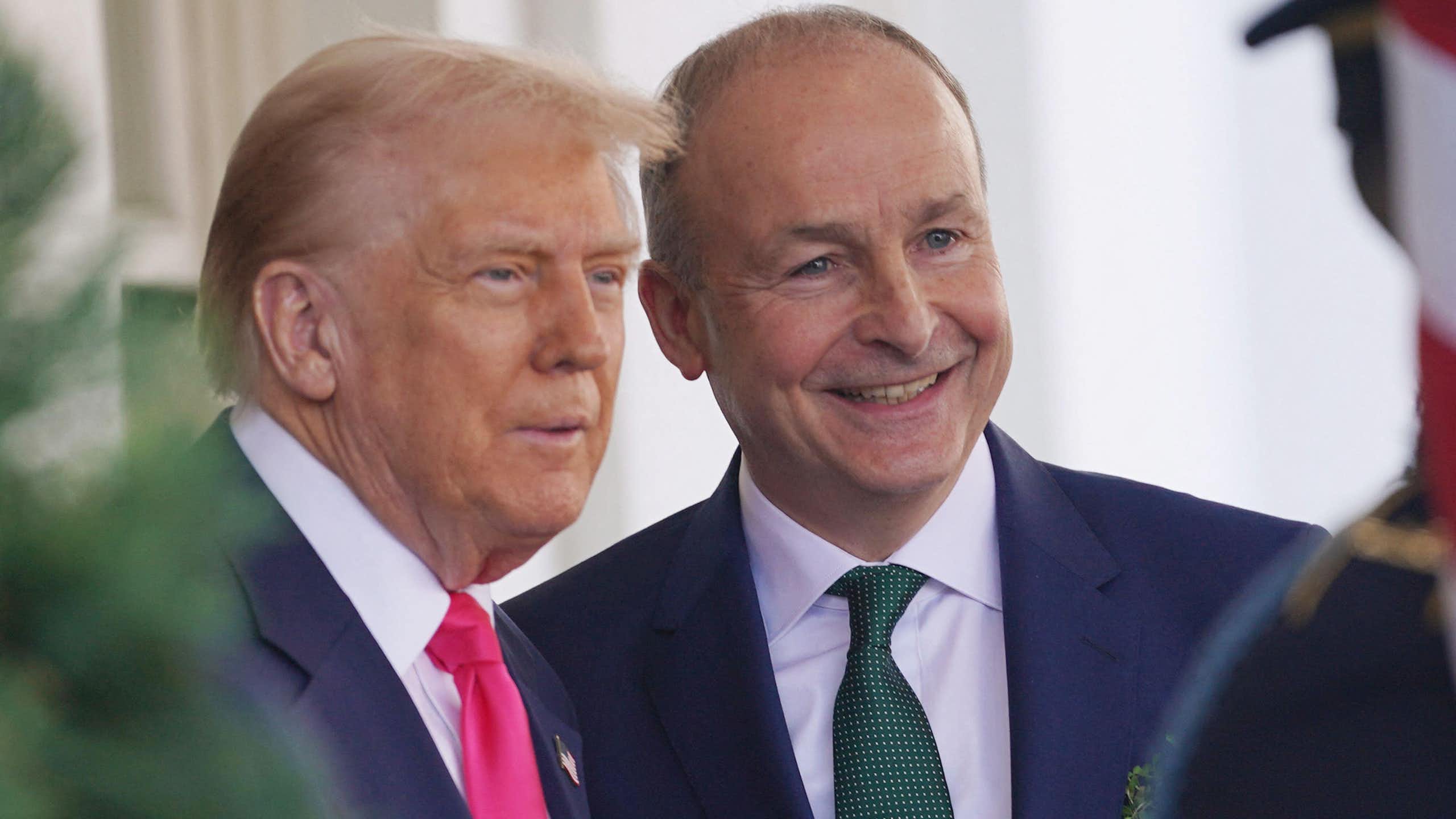 Trump and Martin on the front porch of the White House