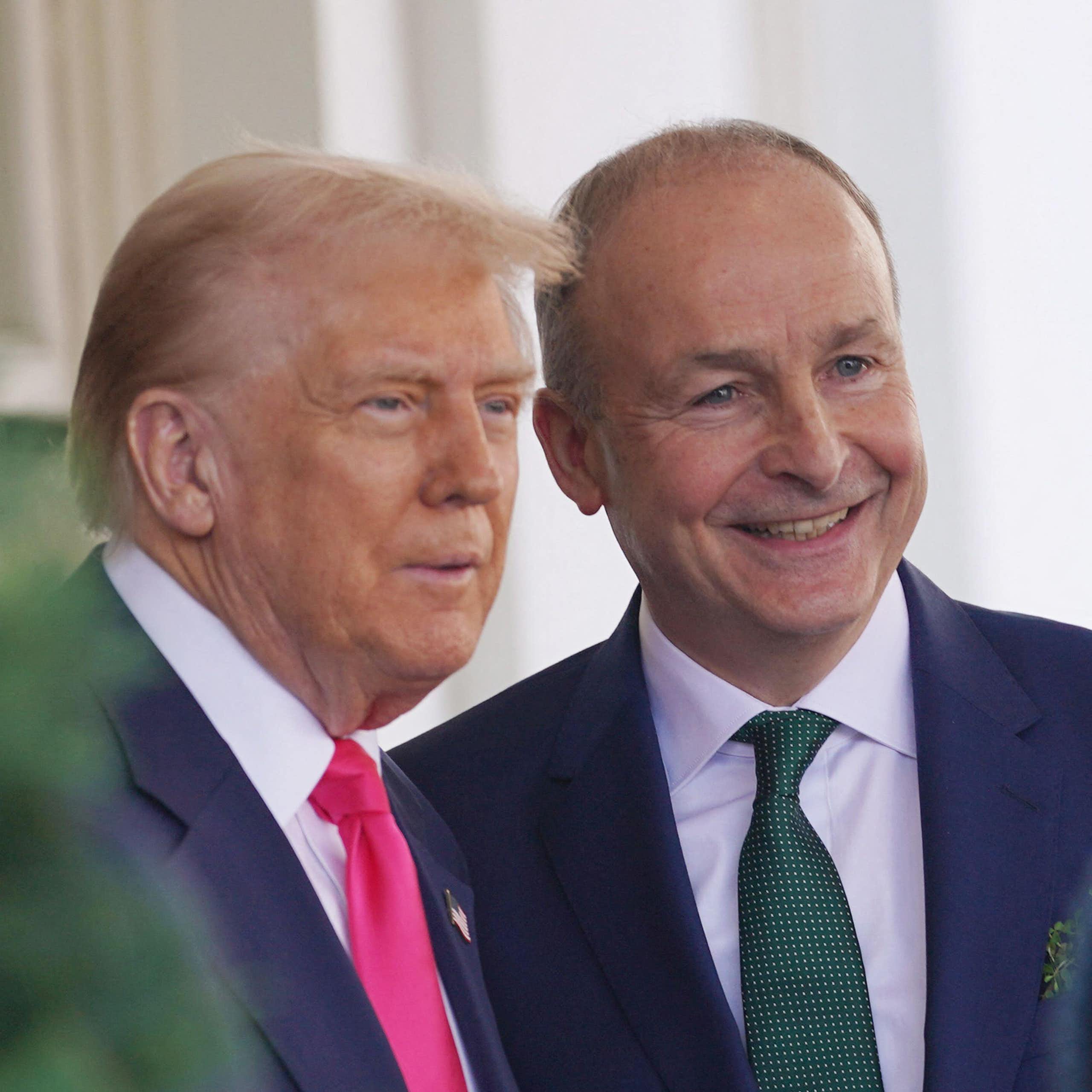 Trump and Martin on the front porch of the White House