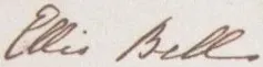 Emily's signature as Ellis Bell.