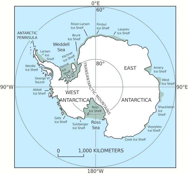 map of Antarctica