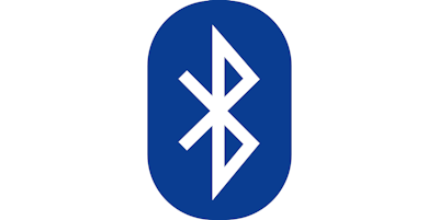 a vertical blue oval containing white lines forming a geometric pattern