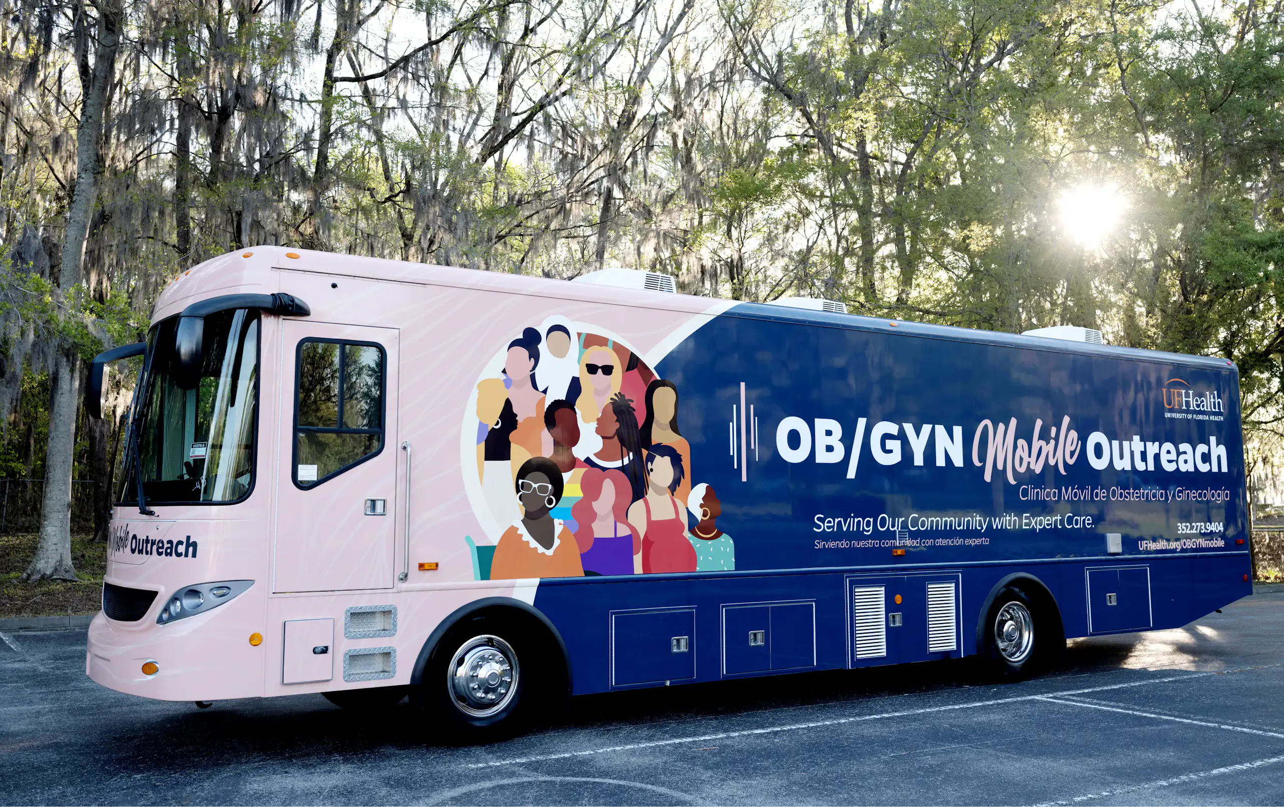 Bus repurposed as a mobile clinic