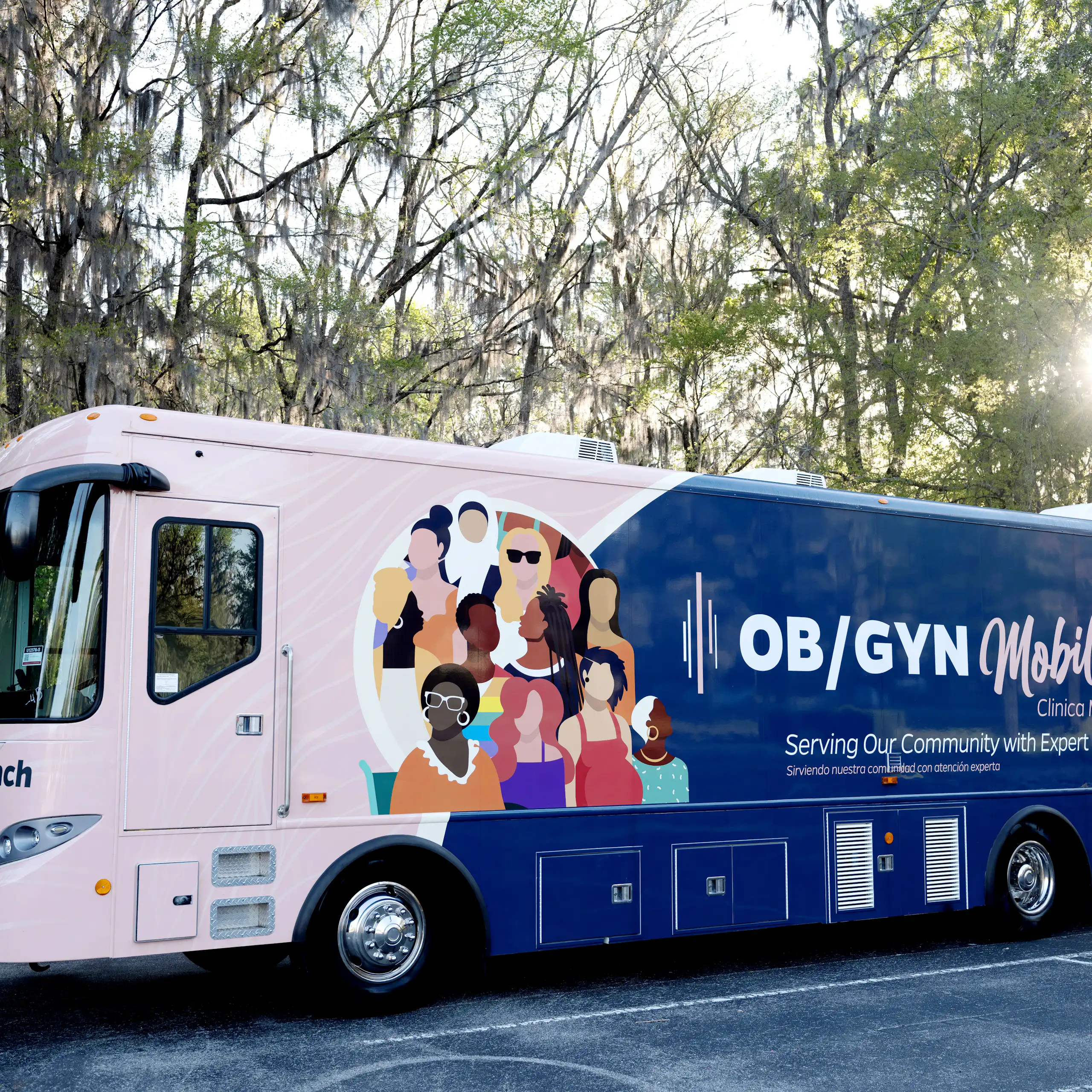 Bus repurposed as a mobile clinic