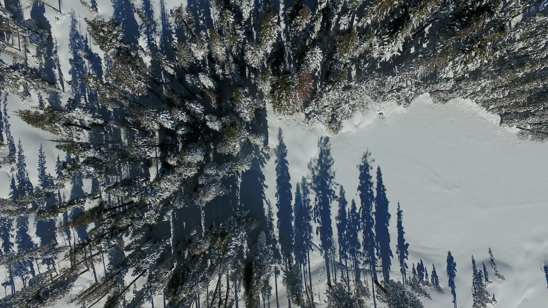 Une vue aérienne de montagne