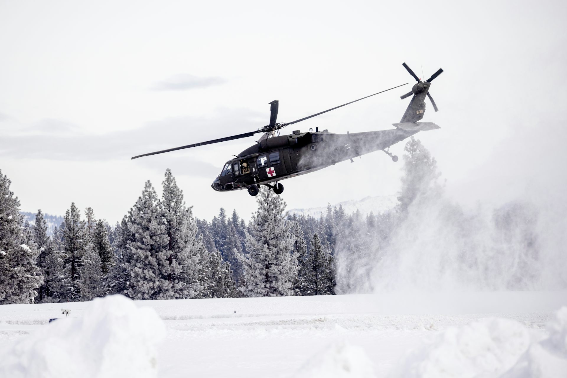 A U.S. Army Blackhawk helicopter