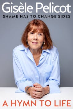 book cover: A Hymn to Life - a smiling woman in a blue and white striped shirt