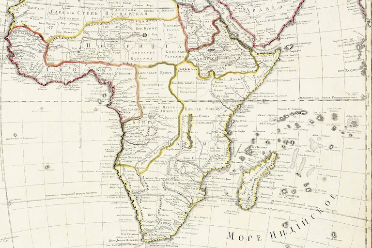 Old map of Africa