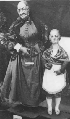 Imagen de esa abuela y su nieta que representaban al primer _ninot_ indultado.