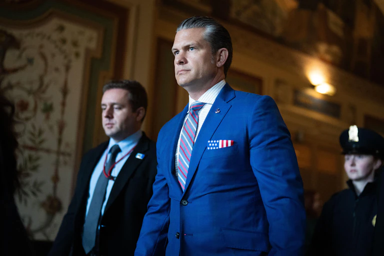 US defense secretary Pete Hegseth arrives at the US Capitol to brief members of the House and Senate after the arrest of President Nicolás Maduro, January 7 2026.