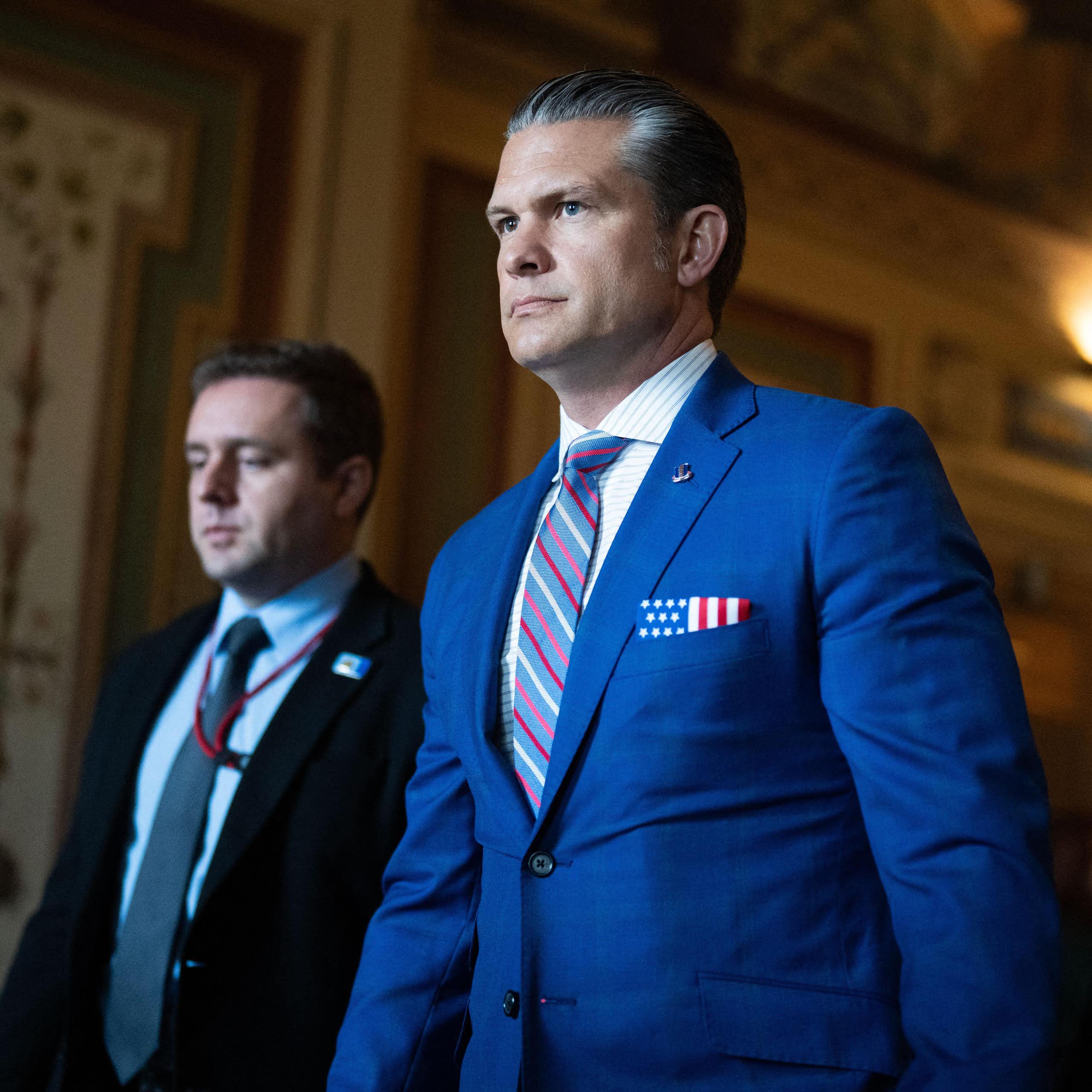 US defense secretary Pete Hegseth arrives at the US Capitol to brief members of the House and Senate after the arrest of President Nicolás Maduro, January 7 2026.