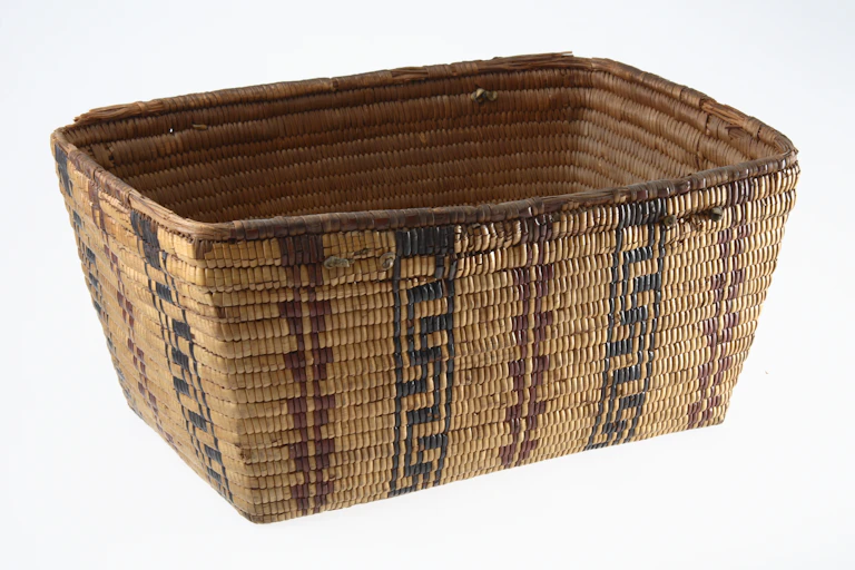 A woven basket.