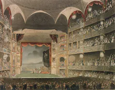 Dibujo del interior de un teatro.