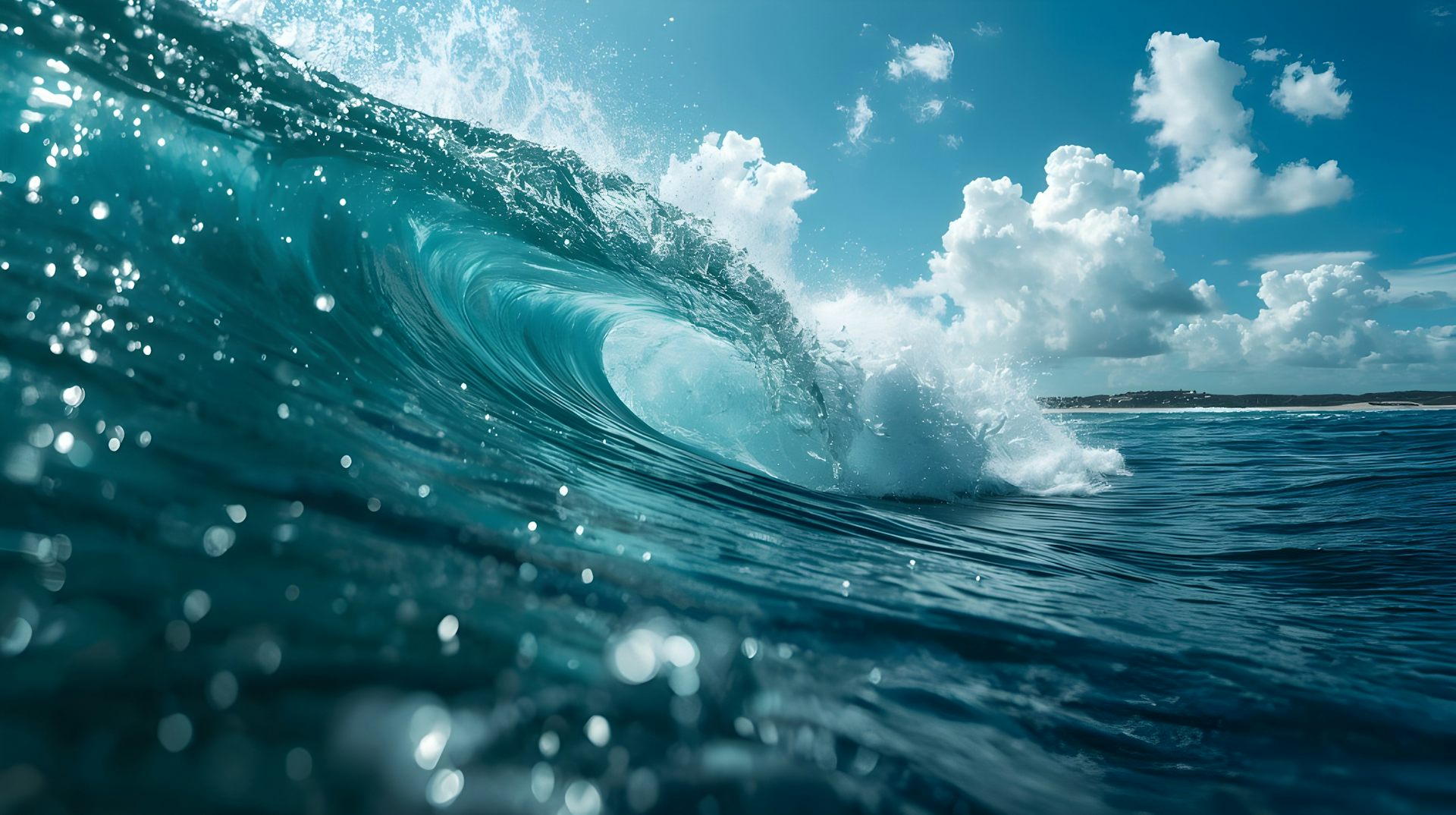 Photo of a sea wave.