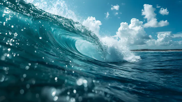 Photo of a sea wave.