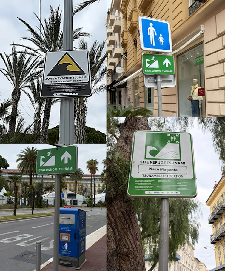 The first Tsunami risk awareness signposts were installed in Nice on February 27 2026