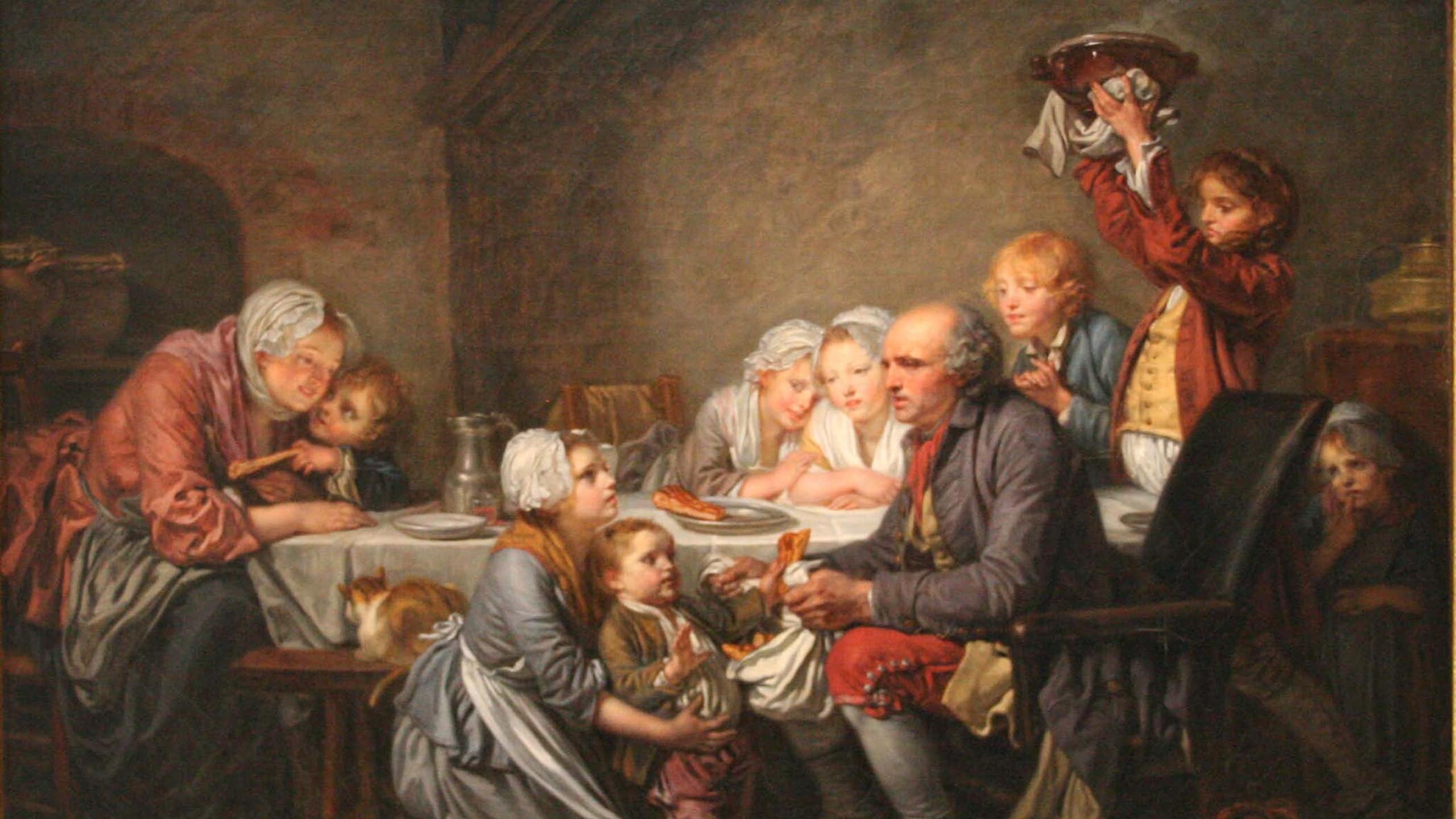 Le gâteau des rois, par Jean-Baptiste Greuze (1744)