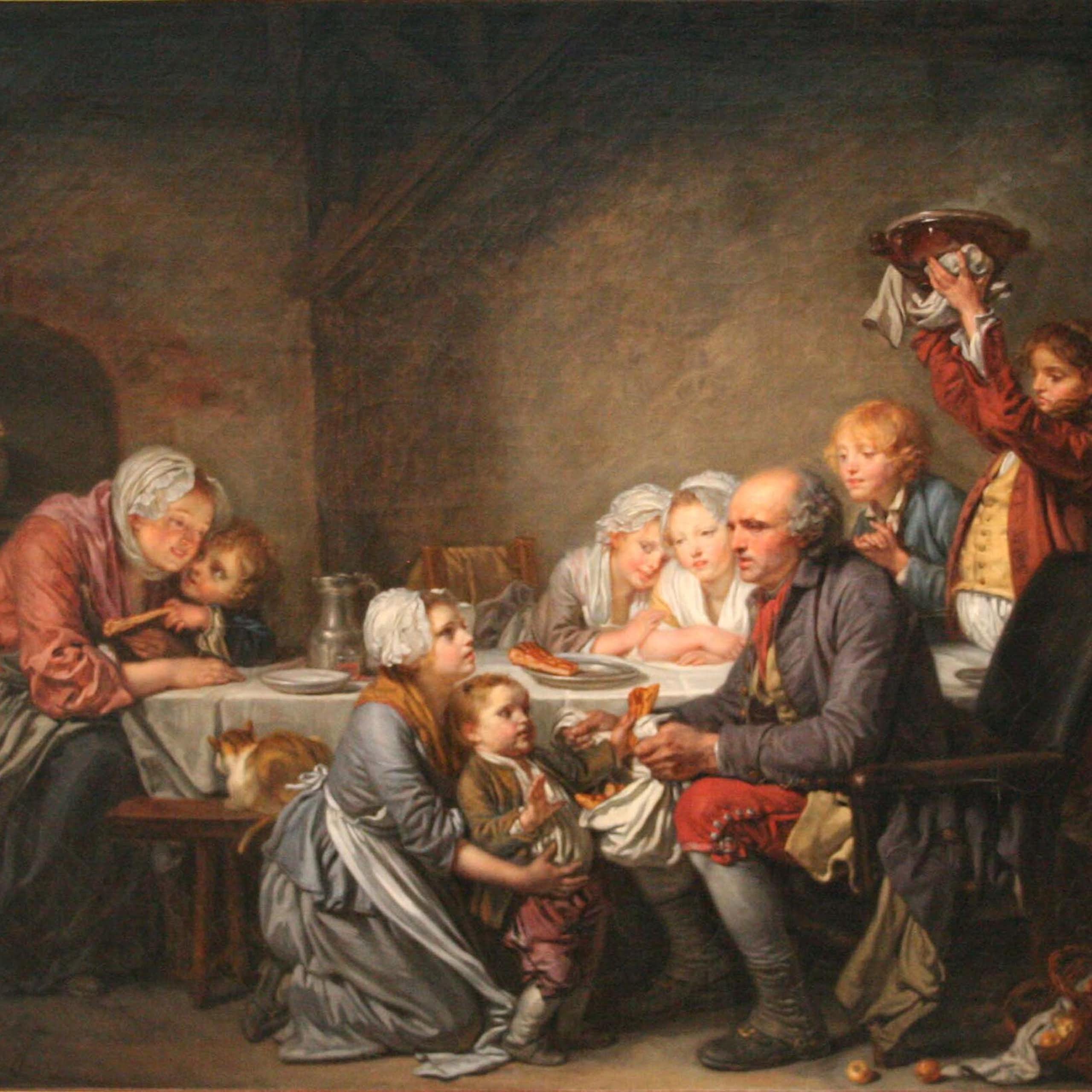 Le gâteau des rois, par Jean-Baptiste Greuze (1744)