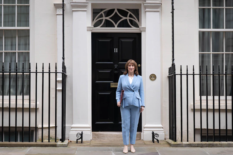 Rachel Reeves outside No.11 Downing Street.